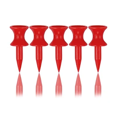 Image of Zivisk Red Golf Tees Plastic 32MM 100 Count Small Castle 1 1/4 inch