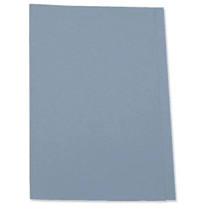 Image of 5 Star Office Square Cut Folder Recycled Pre punched 250gsm Foolscap Blue [Pack 100]