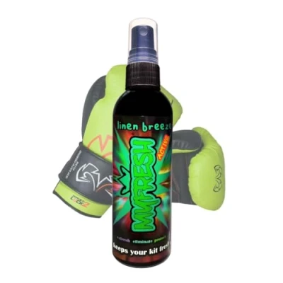 Image of MyFresh Active Linen Breeze Fragranced Boxing Gloves Deodorizer and Odour Remover, Trainer Freshener, Can Be Used On Other Sports Kit Gym Bags, Keeps Your Smelling Fresh, 100ml