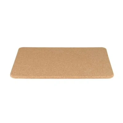 Image of Natural Cork Bath Mats Eco Friendly Durable Wooden Bathroom Accessory Non Slip, Moisture Resistant Anti Microbial Corkboard 12mm Thickness, 46 x 62cm