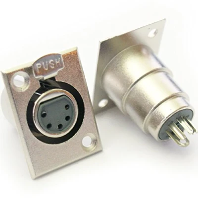 Image of Loops XLR 5 Pin/Pole Female Solder Connector Chassis/Patch Panel Mount Module Socket