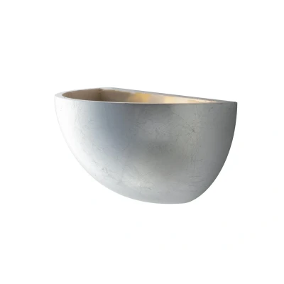 Image of Moritz Paintable Plaster Uplighter Wall Lamp Silver, E27