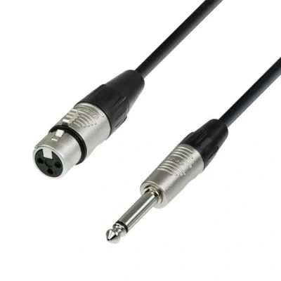 Image of Adam Hall 4 Star Series 6m Rean XLR Female to 6.3mm Jack Mono Microphone Cable