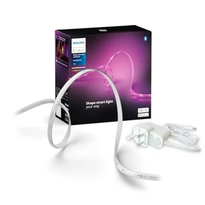 Image of Philips Hue Indoor 10 Meter Smart LED Solo lightstrip (Non Extendable) 1 Pack Control with App Works Alexa, Google Assistant and Apple HomeKit, Plug Type G [Energy Class G]