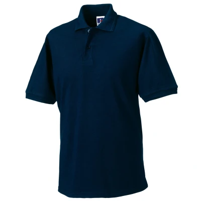 Image of Russell Athletic Mens Polycotton Pique Hardwearing Polo Shirt (French Navy) Size 6XL
