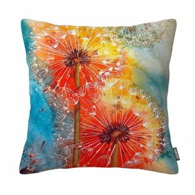 Image of GSRONY Dandelion Throw Pillow Covers Beautiful Oil Painting Cushion Case Home Decor Pillowcase 18x18 Inches