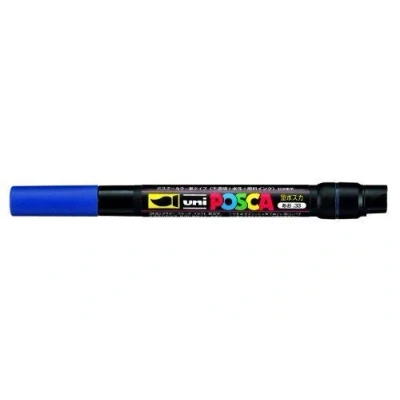 Image of Posca UNI BALL PCF 350 BRUSH TIP MARKER BLUE SINGLE PEN