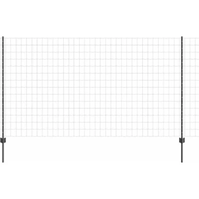 Image of vidaXL Euro Fence with 10 U Posts Grey 1.4x10 m Steel