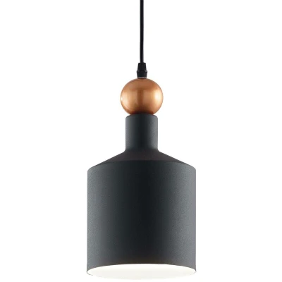 Image of Triade 1 Light Dome Ceiling Pendant Black