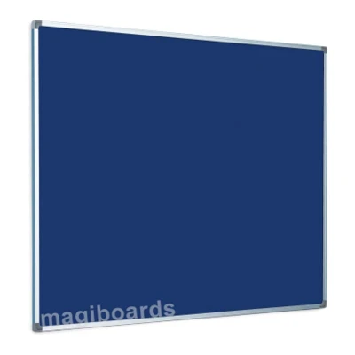Image of Magiboards Slim Frame Blue Felt Noticeboard Aluminium 1500x1200mm