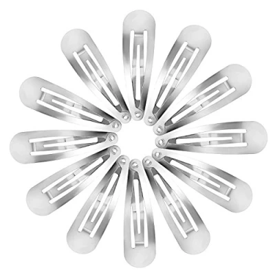 Image of 50 Pack Snap Hair Clips Barrettes for Kids, Girls and Women, mm (Silver)