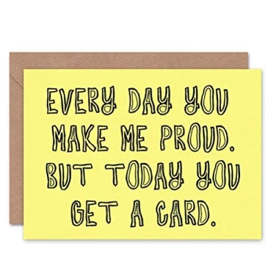 Image of Wee Blue Coo EVERY DAY PROUD SON DAUGHTER BIRTHDAY ART GREETINGS GREETING CARD GIFT CL1220