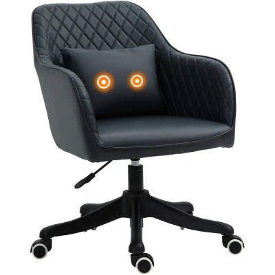 Image of Vinsetto Office Chair with Rechargeable Electric Vibration Massage Lumbar Pillow, Wheels921 298V72DB