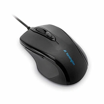 Image of Kensington ProFit Mouse Mid Sized 5 Button Optical Wired with Ergonomic, Right Handed Shape and Plug &amp; Play Connection Compatible Windows macOS Black (K72369EU)