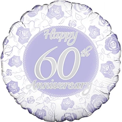 Image of Oaktree UK 228625 18&quot; Happy 60th Anniversary