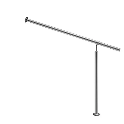 Image of Monzana Stainless Steel Entrance Railing 100 cm Interior Exterior Mounting Material Handrail Wall Stair
