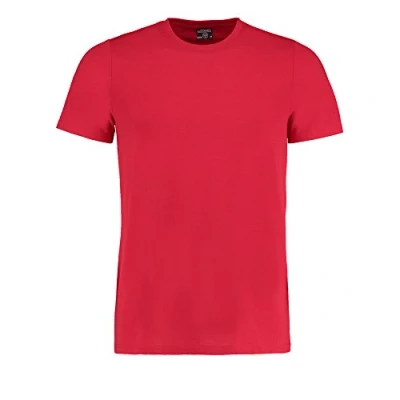 Image of Kustom Kit Mens Short Sleeve T Shirt, Red, Large. KK504