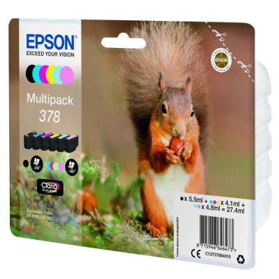 Image of Epson Squirrel Multipack 6 colours 378 Claria Photo HD Ink