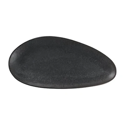 Image of Olympia Fusion Unique Oval Plate Porcelain Unglazed Foot 357 x 172 mm