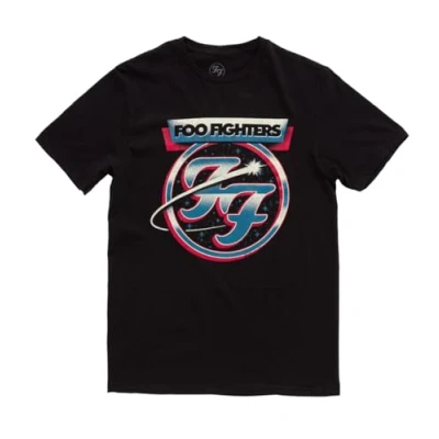 Image of Rock Off Foo Fighters Comet Logo Black T Shirt