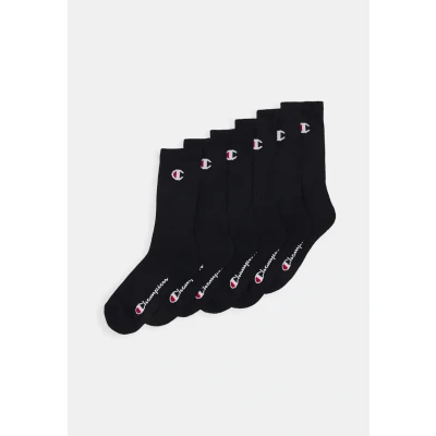Image of Champion CREW Socks 6 PACK Unisex Sports socks, Size: 2.5 5, Black