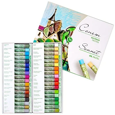 Image of Sonnet 36 Oil Pastels for Art Soft Artists Self Fixed without fixative Pastel Crayons Sets Made by Nevskaya Palitra