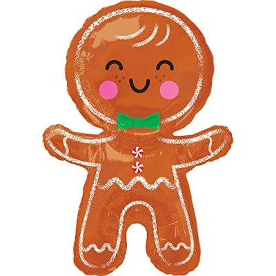 Image of Amscan 3830401 S/Shape: Happy Gingerbread Man