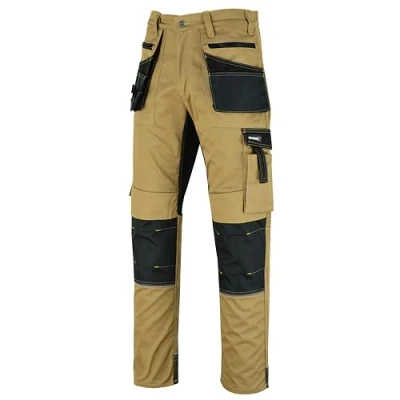 Image of Work Trousers Men Heavy Duty Professional Utility &amp; Safety with Holster Pockets CarKo Pants Workwear Knee Pad Black 310Ksm