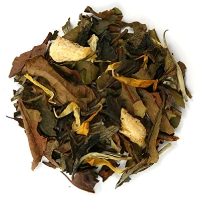 Image of White Peach Peony (Bai Mu Dan) Premium Loose Leaf Tea Chiswick Co 100g