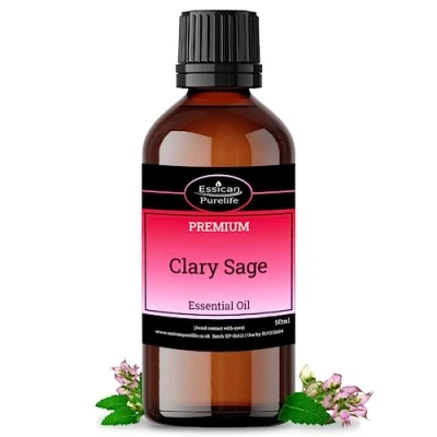 Image of Clary Sage Essential Oil 50ml, Diffuser Oils 100% Pure Natural Therapeutic Grade for Labour, Humidifier, Aromatherapy, Stress Relief, Hair Growth &amp; Sleep