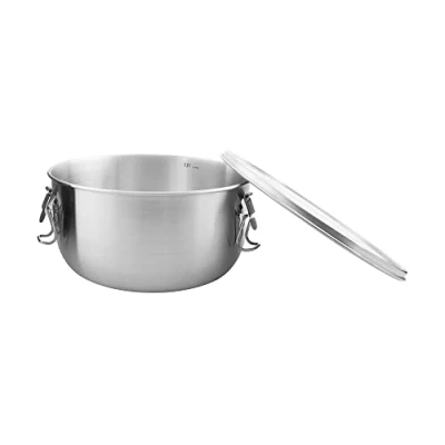 Image of Tatonka Stainless Steel Food Container 2 Litres with Lid, Clip Closure and 2000 ml Volume Unbreakable, Non Toxic, Dishwasher Safe