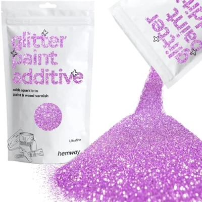 Image of Glitter Paint for Walls Lavender Purple Additive Emulsion Latex Acrylic Sparkles Ultrafine Interior Painting 100g / 3.5oz