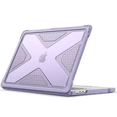 Image of FINTIE Case Compatible with MacBook Pro 16 Inch 2023 2021 (A2991/A2780/A2485) M3 M2 M1 Pro/Max, Rugged Edges Shockproof Reinforced Protection, Lilac
