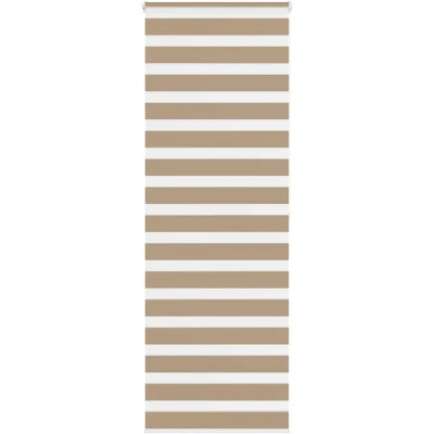 Image of vidaXL Zebra Blind Sand Brown 90x200 cm Fabric Width 85.9 Polyester