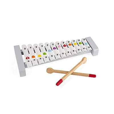 Image of Janod Confetti Wooden and Metal Xylo Pretend Play Musical Awakening Toy from 2 Years Old, J07604
