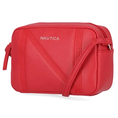 Image of Nautica Women&#039;s Candid Camera Adjustable Crossbody, Bright Red, One Size