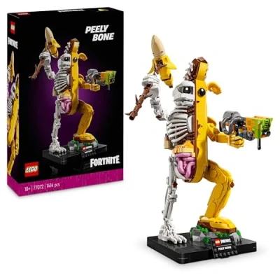 Image of LEGO Fortnite Peely Bone Figure Set, Video Game Character Model Kit for Adults to Build, Desk Decoration, Gift Men, Women and Gamers 77072