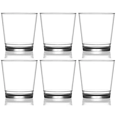 Image of Crown Supplies Rocks Glass Clear In2Stax Reusable Polycarbonate Plastic 256ml/9oz Pack of 6