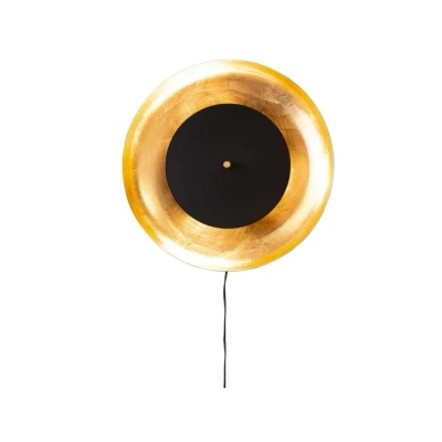 Image of By Rydéns Shelby wall light, plug black/gold