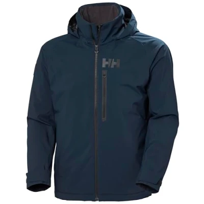 Image of Helly Hansen Men&#039;s Hp Racing Lifaloft Hooded Jkt Ins Jacket, NAVY, S UK