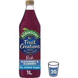 Image of Robinsons Fruit Creations Blackberry &amp; Blueberry Squash 1L
