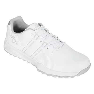 Image of Callaway Golf Mens Chev Trax Shoes White/Grey UK 8