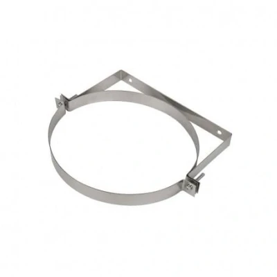 Image of Chimney Pipe Wall Bracket Liner Clip Flue Clamp Multi Fuel Tube Mount. (160mm)