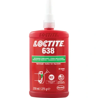Image of Loctite 638 High Strength Retainer 250ml