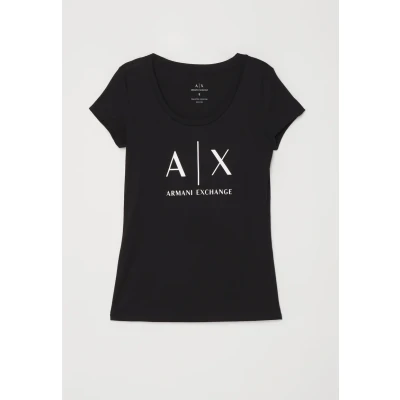 Image of Armani Exchange Print Tshirt, Men&#039;s, Size: Small, Black