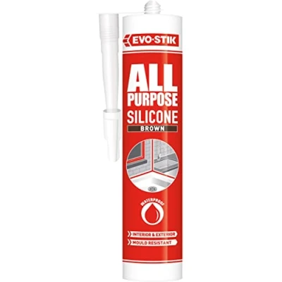 Image of EVO STIK All Purpose Silicone Sealant, Flexible, Suitable for a Host of Different Applications, Colour: Brown