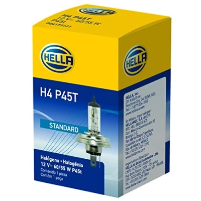 Image of HELLA H4 P45T Standard Halogen Bulb, 12 V, 60/55W