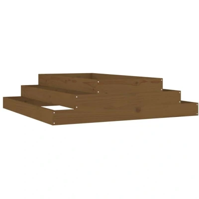 Image of vidaXL Planter Honey Brown 110x110x27 cm Solid Wood Pine