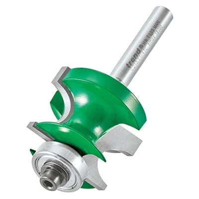 Image of Trend CraftPro Bearing Guided Corner Bead Router Cutter, 1/4 Inch Shank, 31.9mm Cut Diameter, 22.5mm Length, 7mm Radius, Tungsten Carbide Tipped, C215X1/4TC