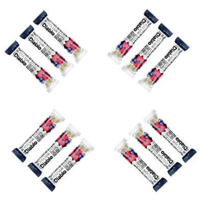 Image of Diablo Yoghurt &amp; Muesli Bar Forest Fruits No Added Sugar Sweetened with Maltitol Breakfast Bars Diabetic Friendly Hamper Available Perfect for Gifting 1 30g (Pack Of 12)